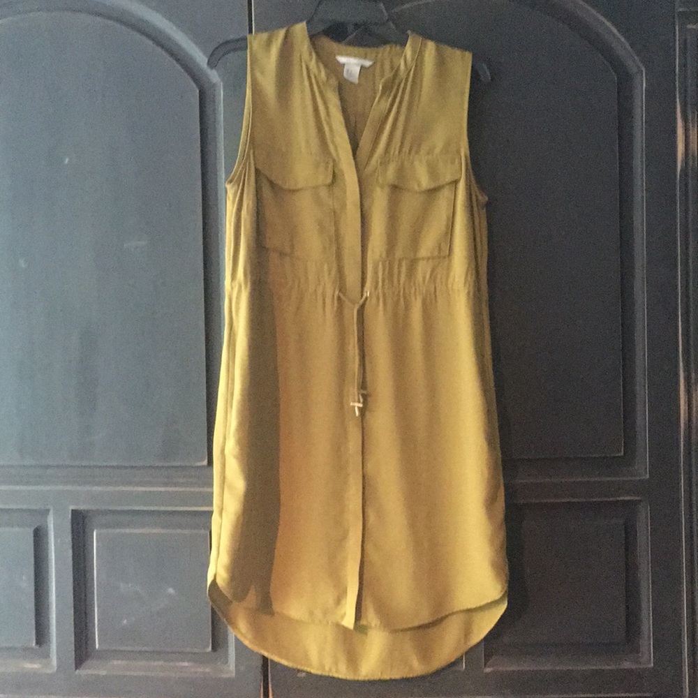 Green Sleeveless H&M Shirt Dress